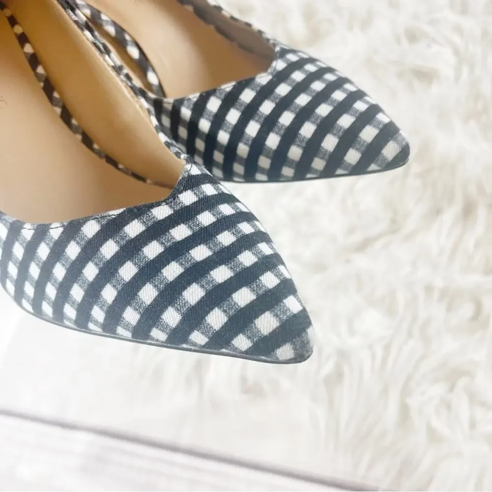 Banana Republic Women's‎ Fabric Gingham Pumps in Black Size 7.5